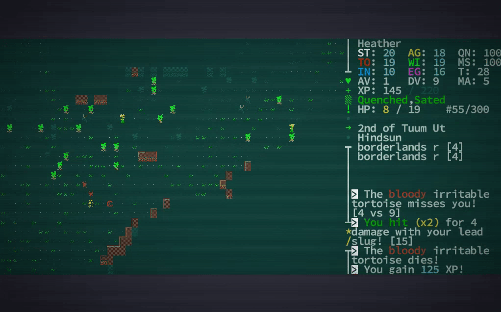 Caves of Qud is a newer roguelike with an insane level of procedurally generated lore, including generations of kings and battles, language elements and many more deep gameplay elements.